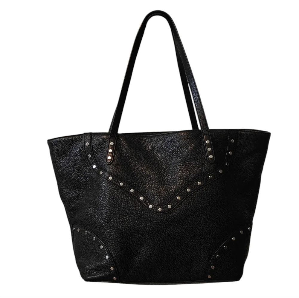REBECCA MINKOFF Rose Tote With Biker Studs in Black Studded Bag - Picture 1 of 16